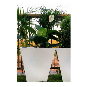 Maceta Trapezoidal Camomila 45 Blanco