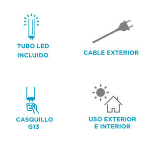 Lámpara de Pie Fity 100 Cable Exterior