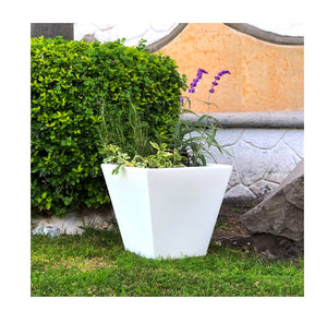 Maceta Trapezoidal Clavel 30 Blanco