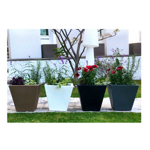 Maceta Trapezoidal Clavel 30 Bronce