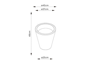 Maceta tipo vaso Girasol 45 Blanco