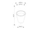 Maceta tipo vaso Girasol 45 Blanco