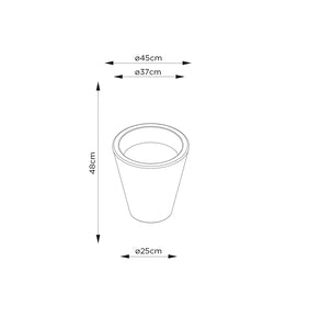 Maceta tipo vaso Girasol 45 Negro