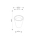 Maceta tipo vaso Girasol 45 Negro