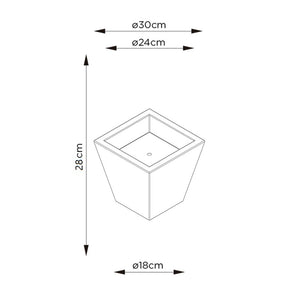 Maceta Trapezoidal Clavel 30 Negro