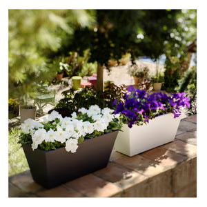 Maceta Rectangular Jazmin 60 Blanco