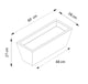 Maceta Rectangular Jazmin 60 Blanco