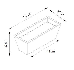 Maceta Rectangular Jazmin 60 Negro
