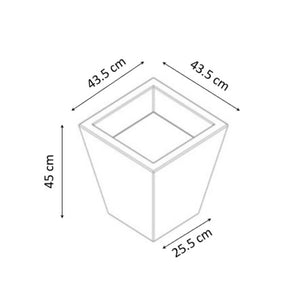 Maceta Trapezoidal Camomila 45 Negro