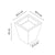 Maceta Trapezoidal Camomila 45 Bronce