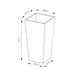 Maceta Trapezoidal Melisa 30 Negro