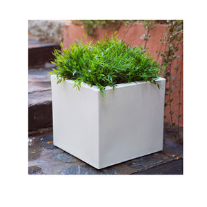Maceta cuadrada Narciso 40 Blanco