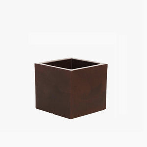 Maceta cuadrada Narciso 40 Bronce