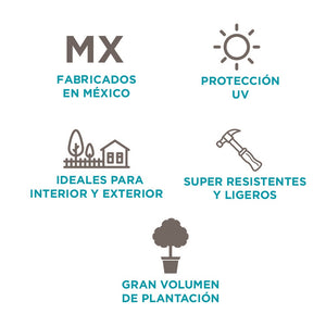Maceta Trapezoidal Melisa 30 Blanco